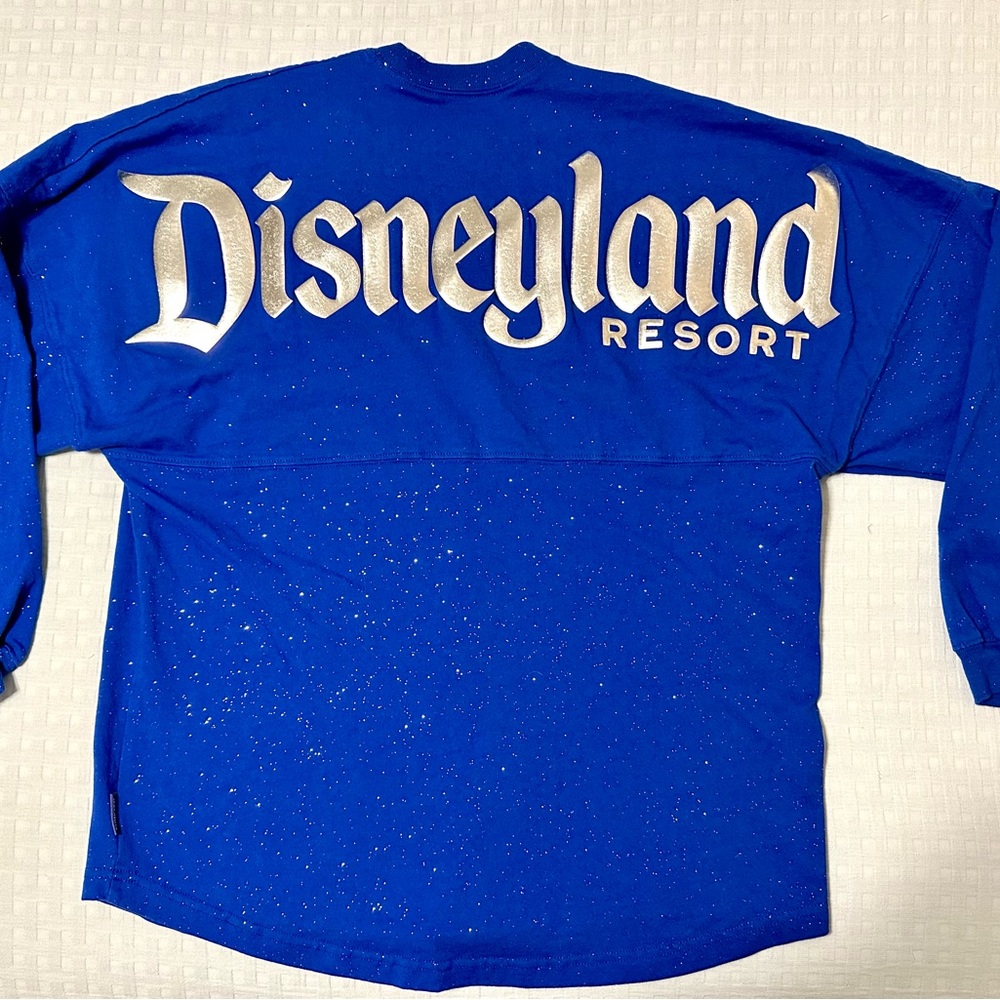 RARE! New Disneyland “Make-A-Wish” Blue Glitter DisneyParks Spirit Jersey Size M